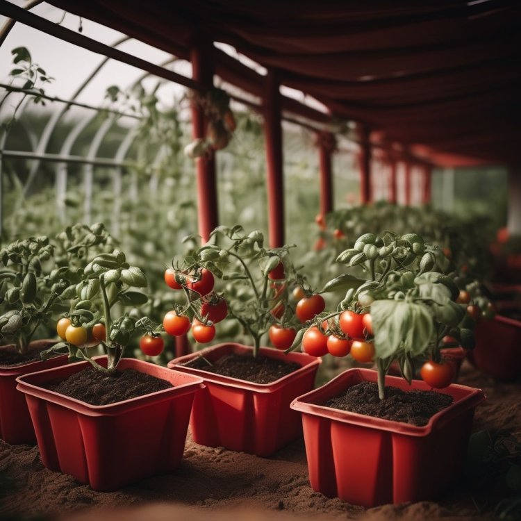 Growing tomatoes in a small garden